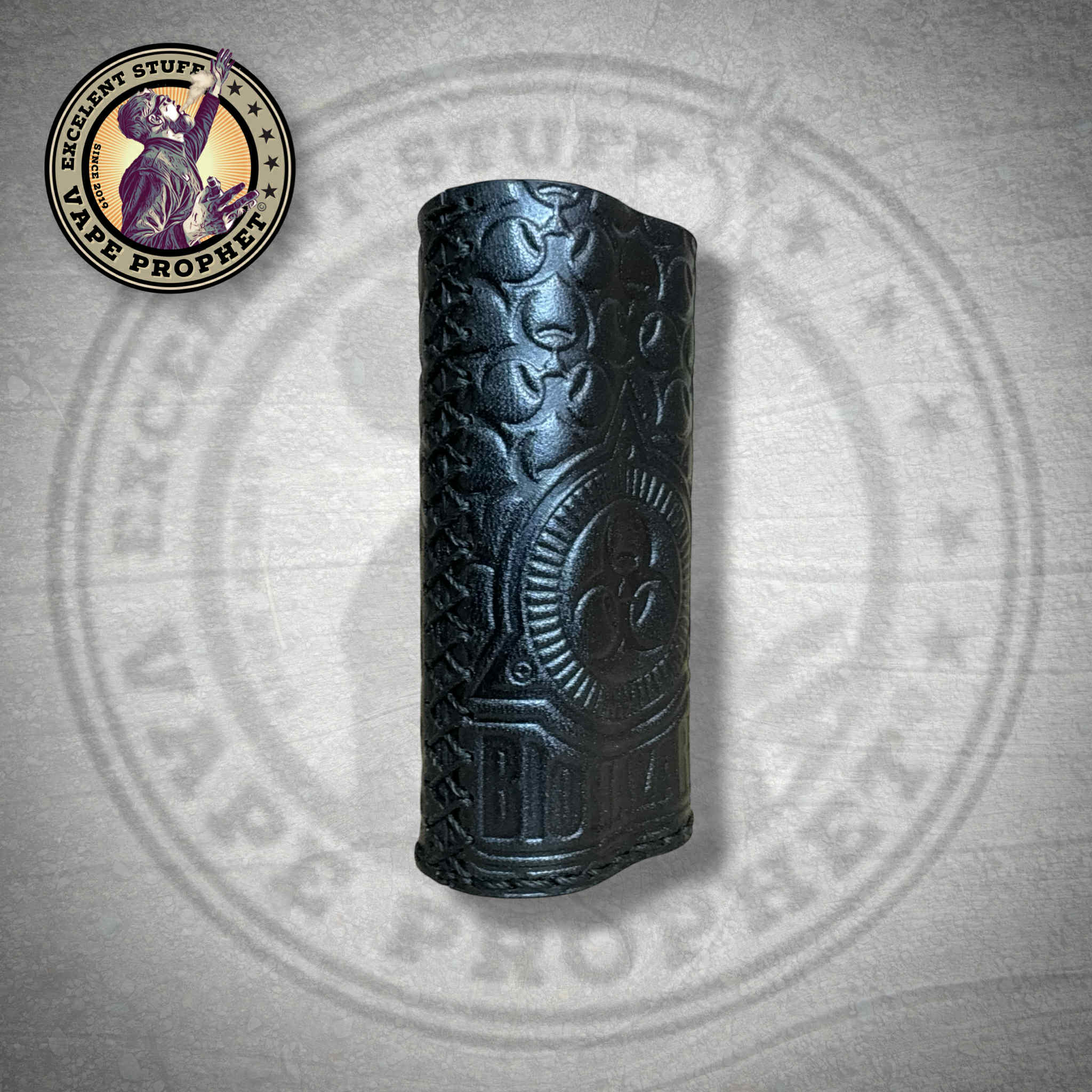 Leather Struktur Sleeve "Biohazard Black Metal", passend für die Pipeline Pro M/Dicodes Dani Micro 21700