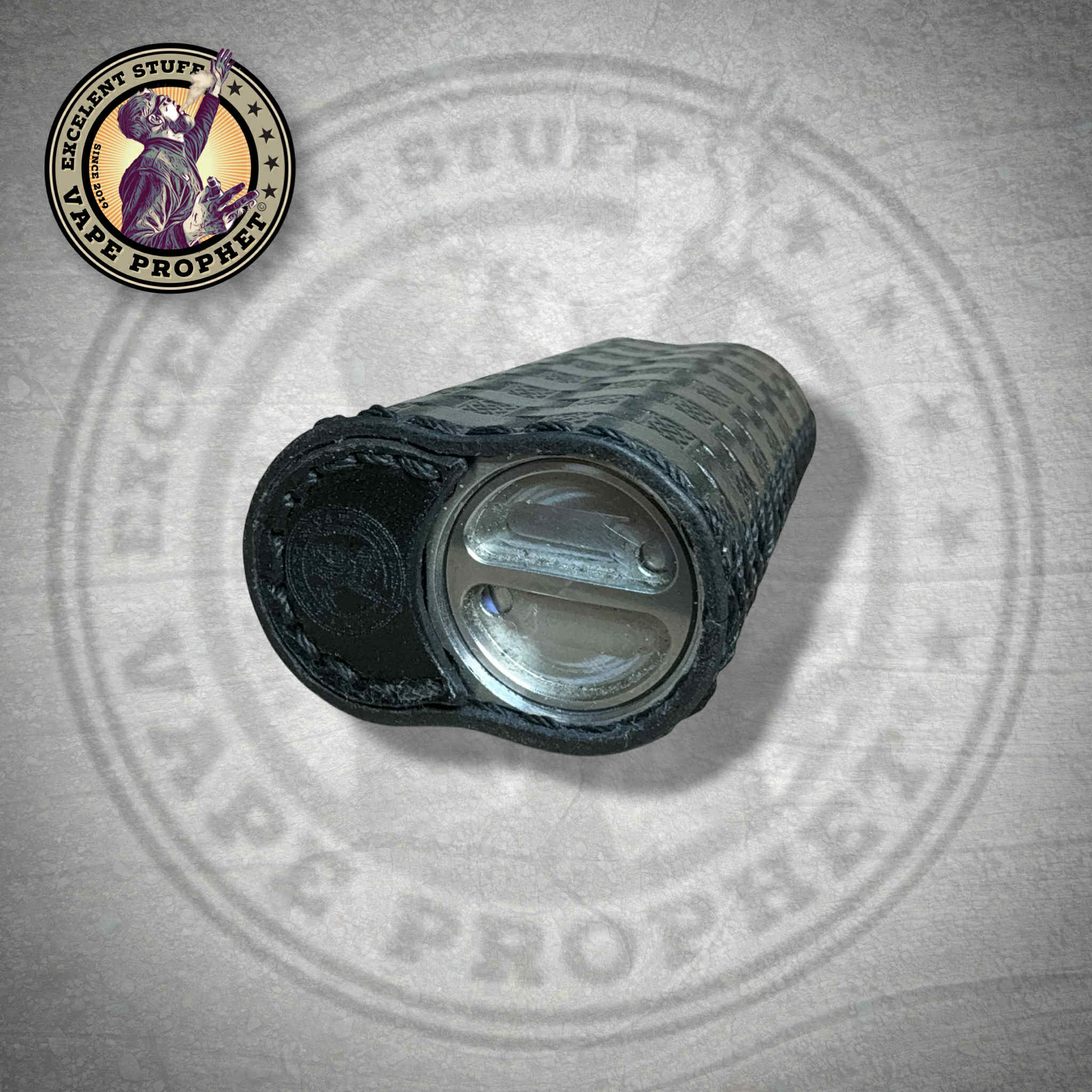 Leather Struktur Sleeve "Celtic Basket Green Metal", passend für die Pipeline Pro M/Dicodes Dani Micro 21700 